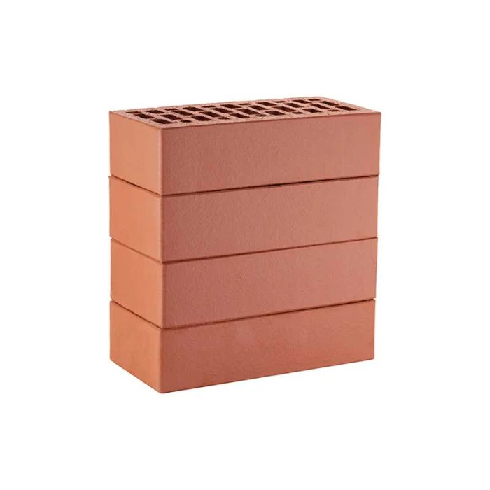 Кирпич облицовочный ЛСР красный гладкий, утолщенные стенки, F-100, 250х120х65 мм