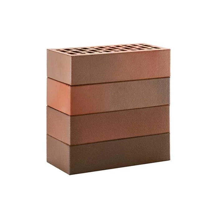 Кирпич облицовочный ЛСР красный флэшинг гладкий, утолщенные стенки, М175, 250х120х65 мм