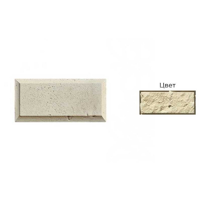 Рустовый камень White Hills 853-10 бежевый, 300*142*21-40 мм