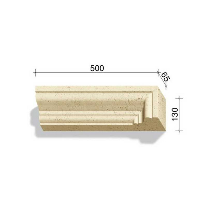 Угловой элемент для наличников и карнизов White Hills Тиволи 720-02, 500*65*130