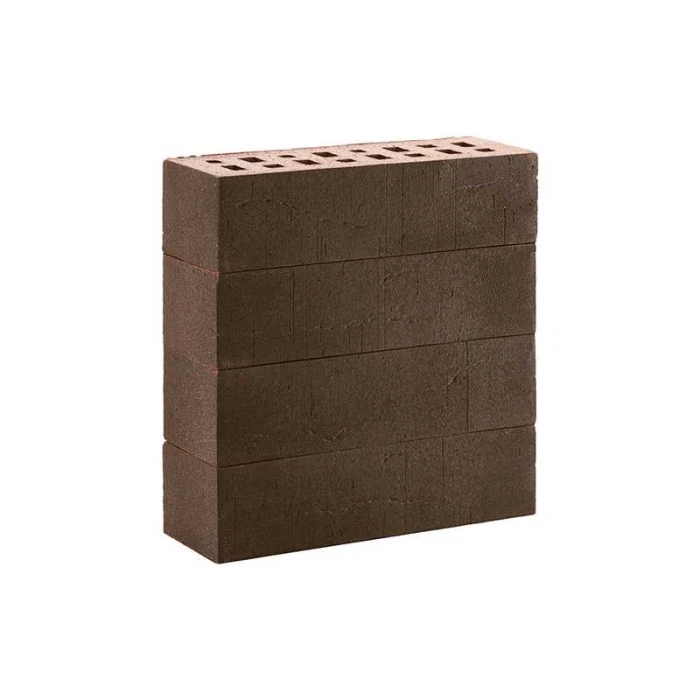 Кирпич клинкерный ЛСР темно-красный с черным песком Лиссабон винтаж, M300, 250х85х65 мм