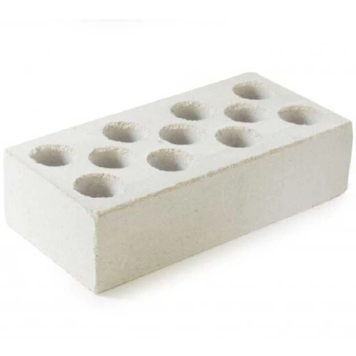 Кирпич лицевой силикатный пустотелый белый 1НФ 250х120х65 мм М200