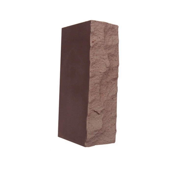 Кирпич фактурный силикатный колотый с ложка коричневый 0.5НФ 250х60х65 мм М200