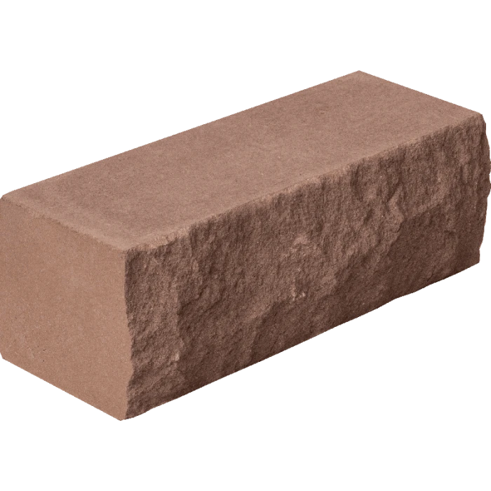 Кирпич фактурный силикатный рустированный с ложка коричневый 1НФ 250х100х65 мм М200