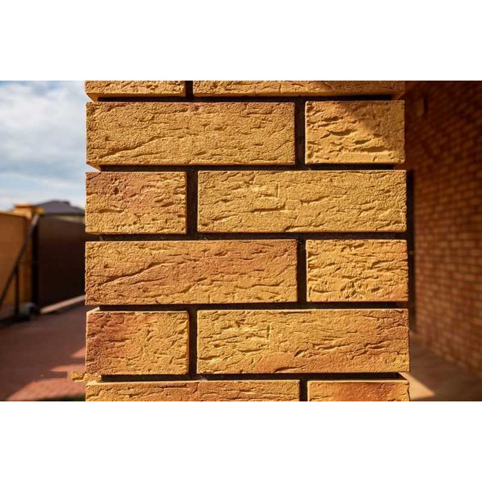 Кирпич клинкерный Muhr 02 Gelb Bunt рустик, 240х115х71 мм