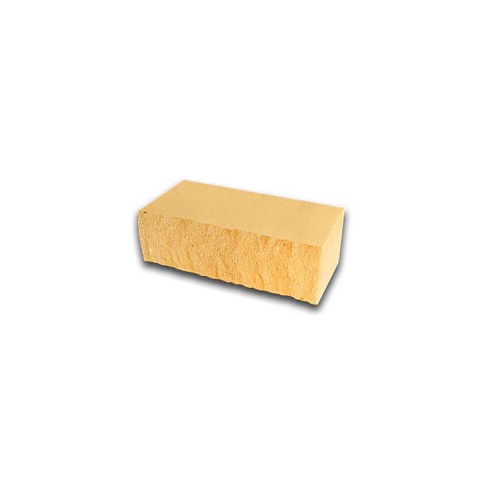 Кирпич фактурный силикатный рустированный углом желтый 1НФ 230х100х65 мм М200