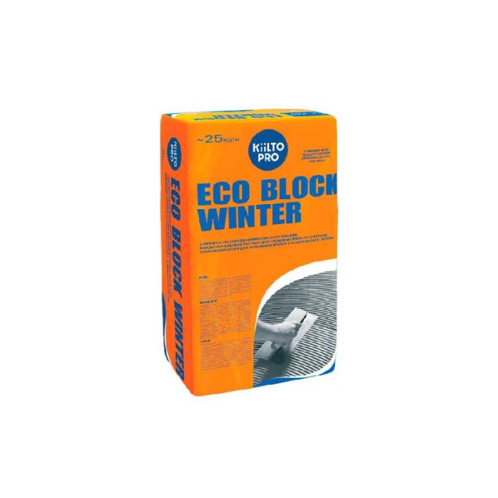Клеевой раствор Kiilto Eco Block Winter зимний, 25 кг