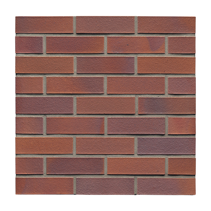 Кирпич клинкерный Muhr 04 Rotbraun-bunt 100% Fuß рифленый, 210х100х50 мм