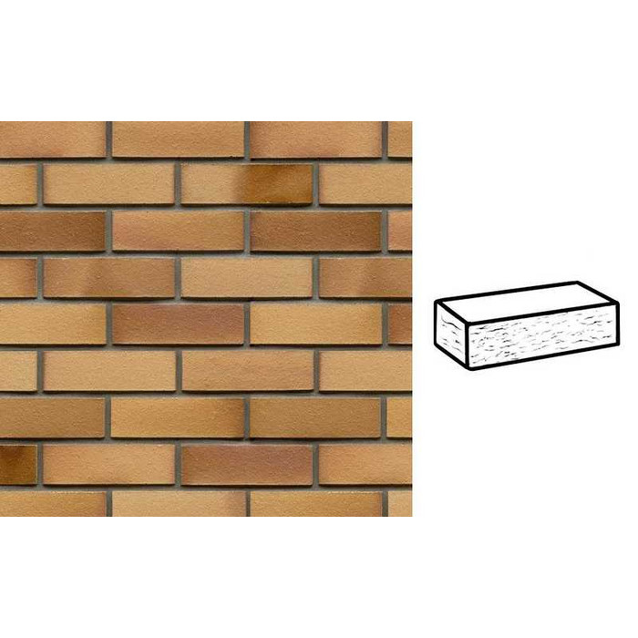 Кирпич клинкерный Muhr 06 EG Hellbraun-bunt Edelglanz рустик, 240х55х71 мм