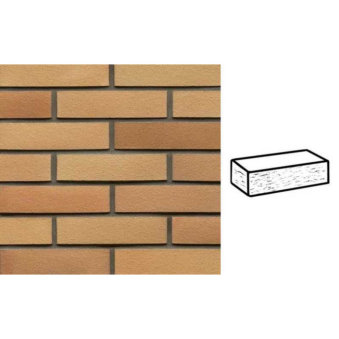 Кирпич клинкерный Muhr 06 Hellbraun-bunt рустик, 240х115х71 мм