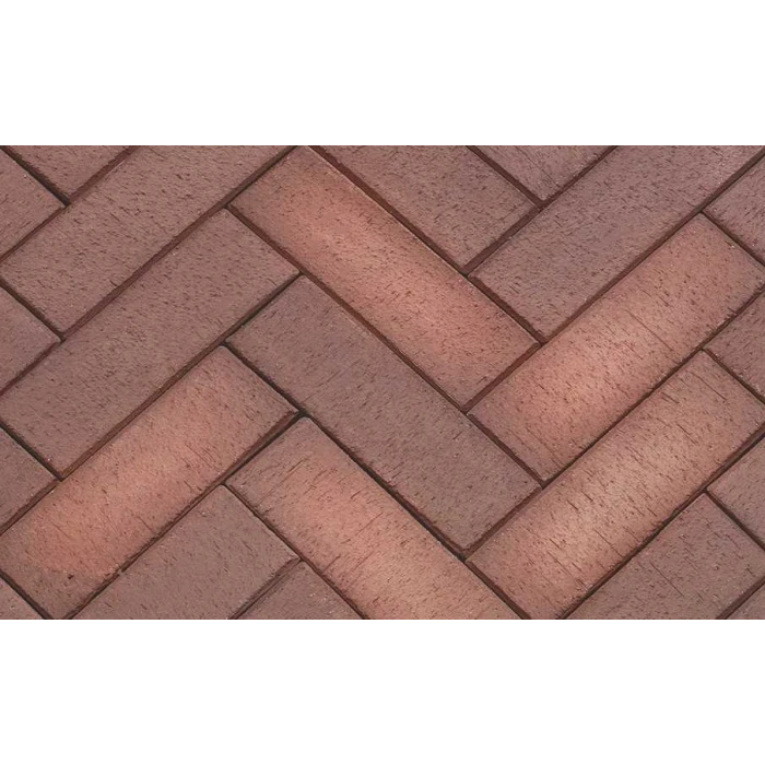 Клинкерная брусчатка ЛСР Ноттингем красный флэш лонг, 250*80*50 мм