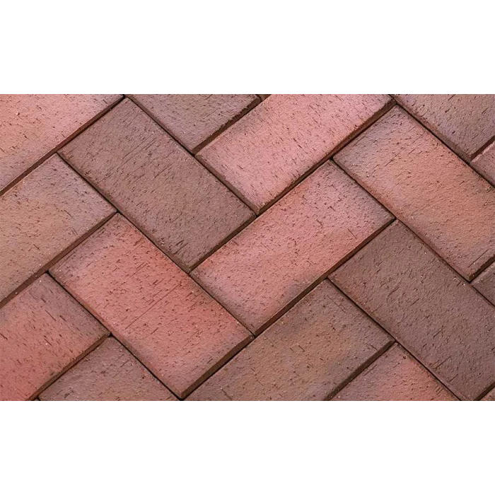 Клинкерная брусчатка ЛСР Ноттингем красный флэш, 200*100*50 мм