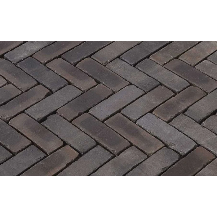Клинкерная брусчатка ригельная Vandersanden Ancona Antica коричнево-черный, 204*76*50 мм