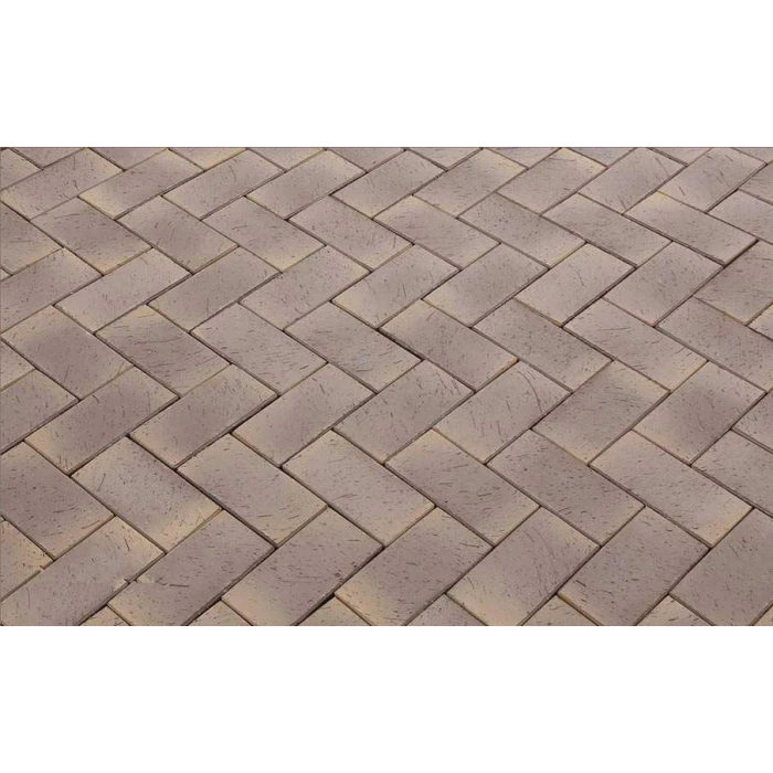 Клинкерная брусчатка Lode Gobi темно-пестрая шероховатая, 200*100*47 мм