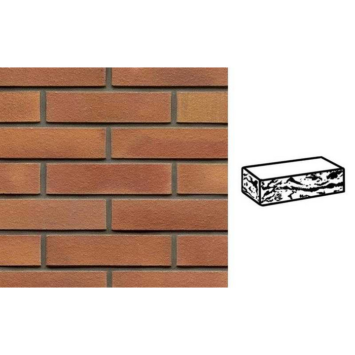 Кирпич клинкерный Muhr 08 Lachsrot готик, 290х90х71 мм