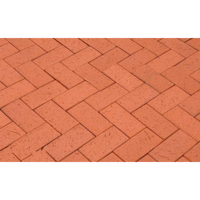 Клинкерная брусчатка Lode Kalahari темно-красная шероховатая, 200*100*47 мм