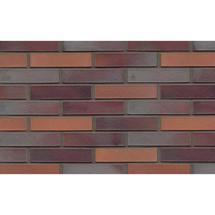 Кирпич клинкерный Muhr 12 Blaurot-bunt гладкий, 210х90х40 мм