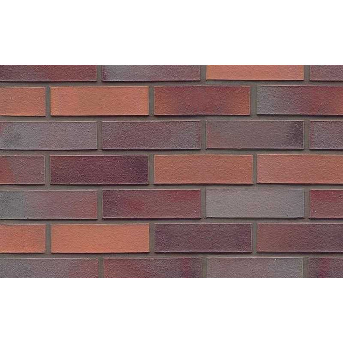 Кирпич клинкерный Muhr 12 Blaurot-bunt гладкий, 240х55х71 мм