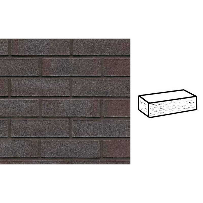 Кирпич клинкерный Muhr 20 Graphitschwarz рустик, 240х115х71 мм