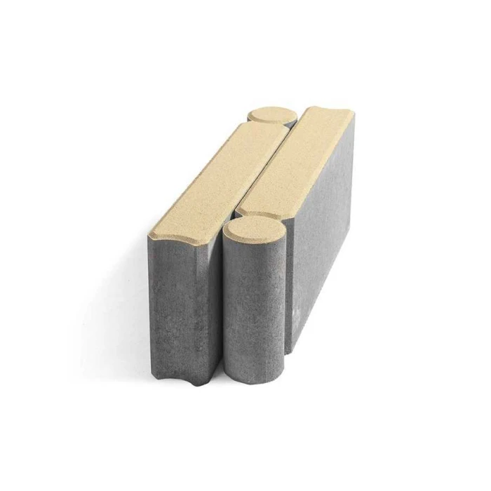 Тротуарный бордюр с шарнирным стыком BRAER БРШ 500.200.78, песочный, 500*78*200 мм