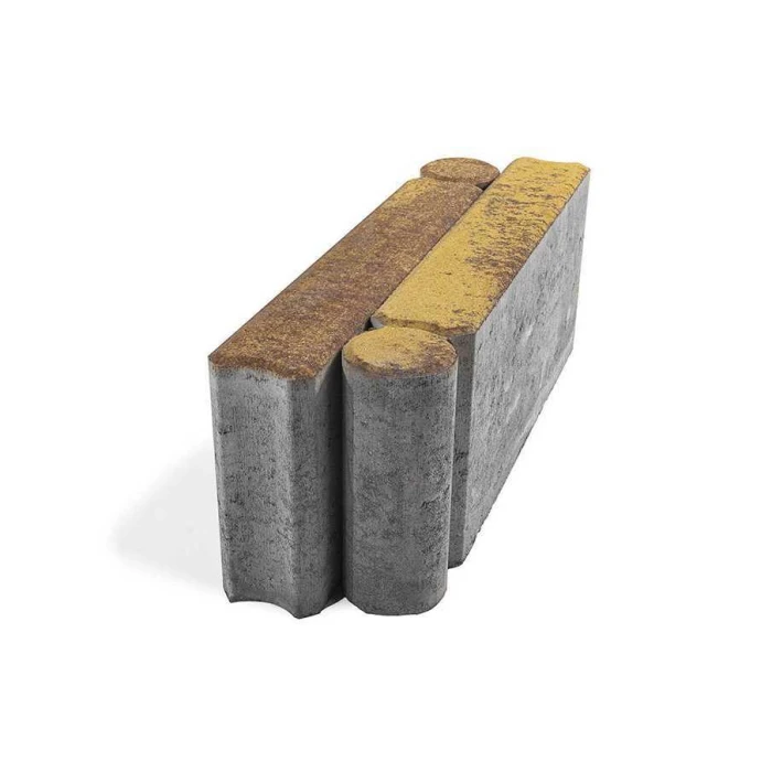 Тротуарный бордюр с шарнирным стыком BRAER БРШ 500.200.78, Color Mix Мальва, 500*78*200 мм