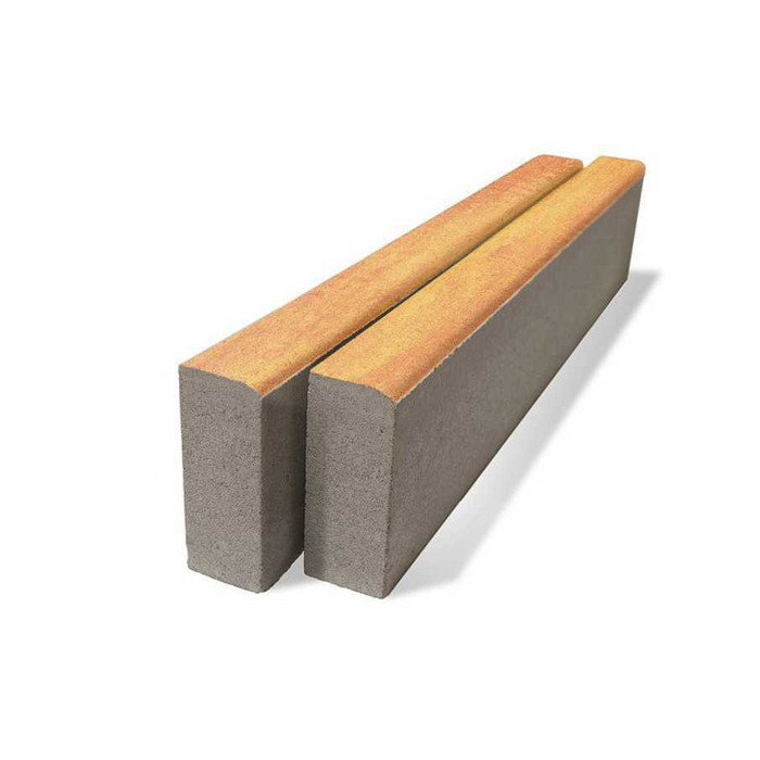 Тротуарный бордюр BRAER БР 100.20.8 Color Mix тип 10, 1000*80*200 мм