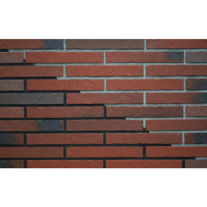 Клинкерная плитка ABC Teuto Rot-bunt Kohlebrand Schieferstruktur, 365х71х10 мм