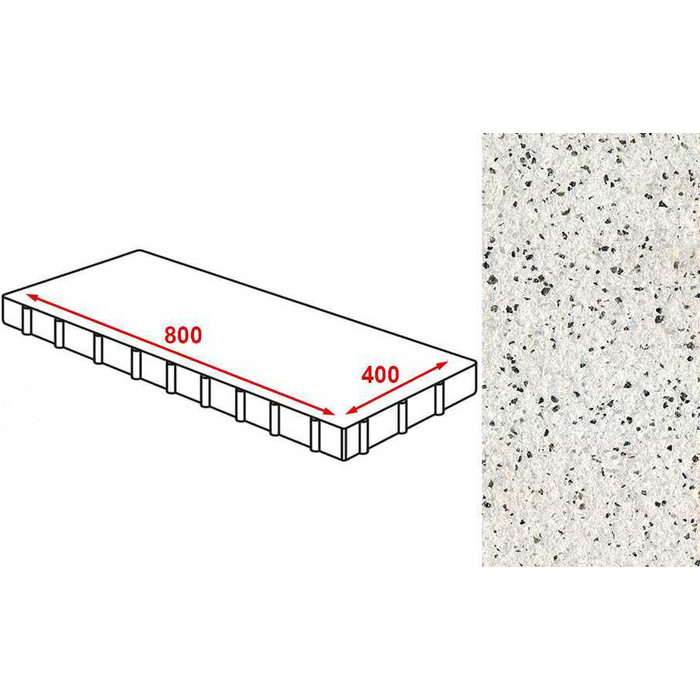 Плита тротуарная Готика Granite FERRO, Покостовский, 800*400*80 мм