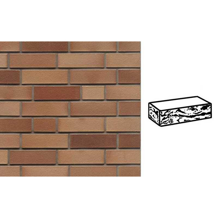 Кирпич клинкерный Muhr 34 EG Grau nuanciert Edelglanz готик, 240х115х71 мм