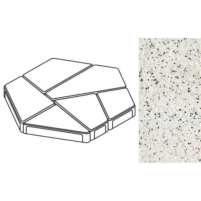Плита тротуарная Готика Granite FERRO, полигональ, Покостовский, 893*780*80 мм