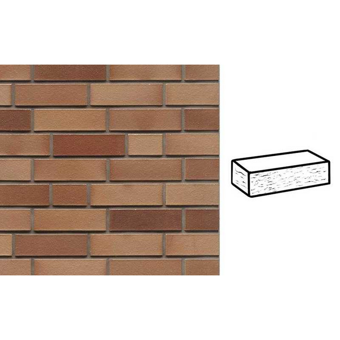 Кирпич клинкерный Muhr 34 EG Grau nuanciert Edelglanz рустик, 240х55х71 мм