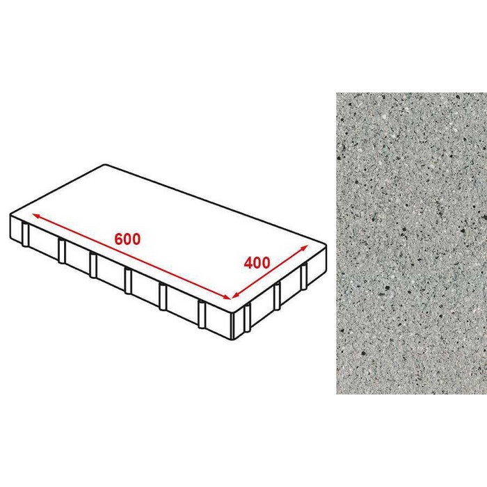 Плита тротуарная Готика Granite FERRO, Цветок Урала 600*400*60 мм