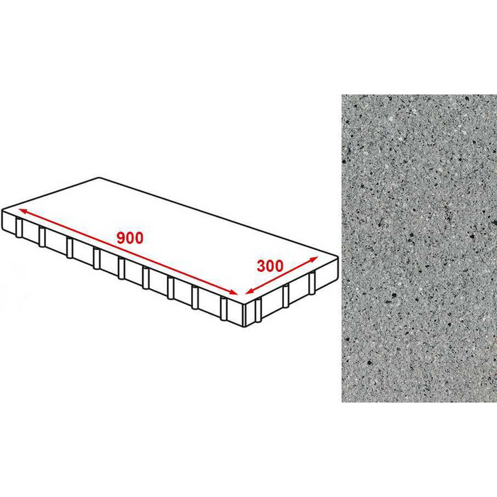 Плита тротуарная Готика Granite FERRO, Цветок Урала, 900*300*80 мм