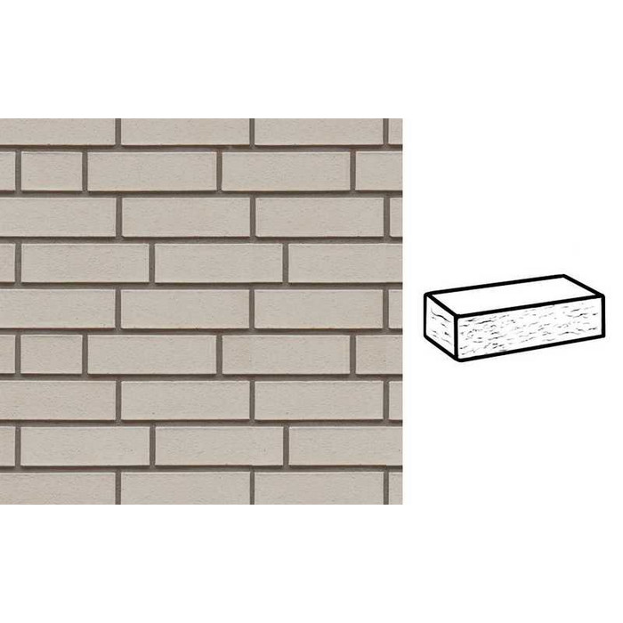 Кирпич клинкерный Muhr 36 Silbergrau Nuanciert рустик, 240х55х71 мм