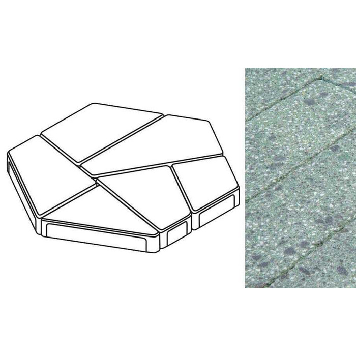 Плита тротуарная Готика Granite FINERRO, полигональ, Порфир, 893*780*80 мм