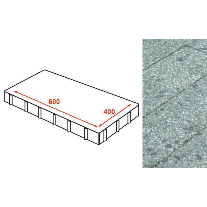 Плита тротуарная Готика Granite FINERRO, Порфир 600*400*80 мм