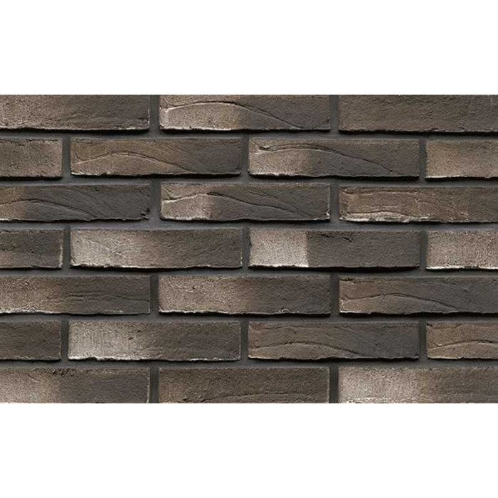 Кирпич клинкерный Muhr 38 Schwarz weiss Wasserstrich, 240х52х52 мм