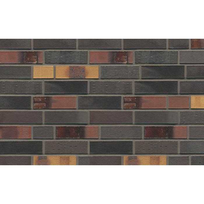 Кирпич клинкерный Muhr 40 Kobalt Spezial geflammt гладкий, 240х55х71 мм