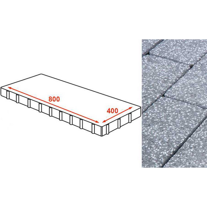 Плита тротуарная Готика Granite FINERRO, Суховязский 800*400*80 мм