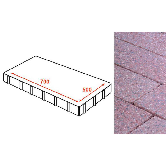 Плита AI тротуарная Готика Granite FINERRO, Ладожский 700*500*80 мм
