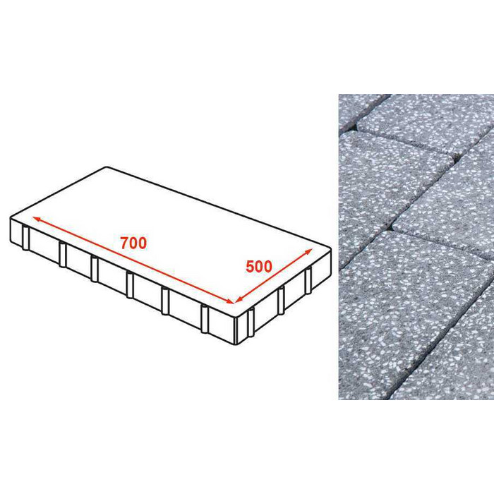 Плита AI тротуарная Готика Granite FINERRO, Суховязский 700*500*80 мм