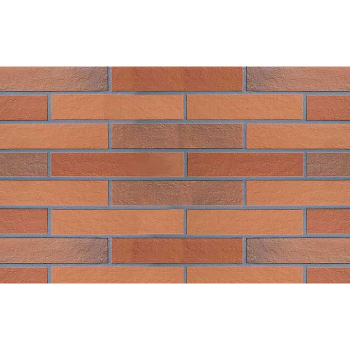Клинкерная плитка Stroeher Keravette Chromatic 316 patrizienrot ofenbunt рельефная DF8, 240х52х8 мм