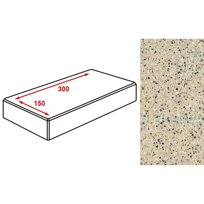 Плитка тротуарная Готика Granite FERRO, картано, Жельтау 300*150*60 мм