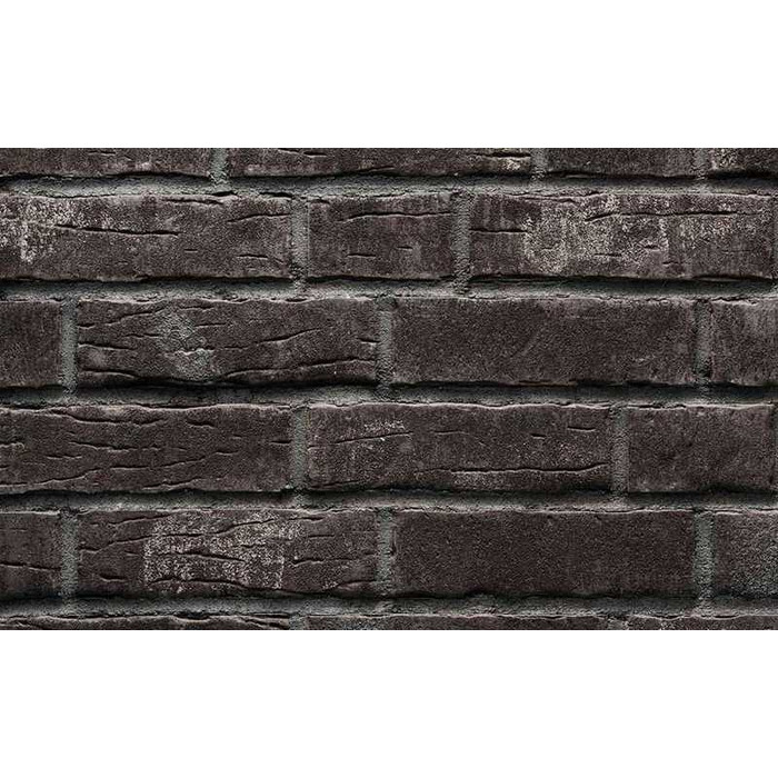 Клинкерная плитка Stroeher Steinlinge 376 platinschwarz рельефная NF14, 240х71х14 мм