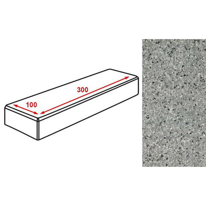 Плитка тротуарная Готика Granite FERRO, паркет, Белла Уайт 300*100*80 мм