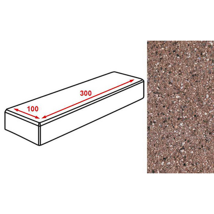 Плитка тротуарная Готика Granite FERRO, паркет, Емельяновский 300*100*60 мм