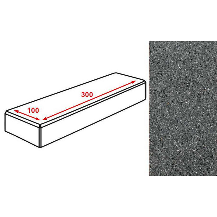 Плитка тротуарная Готика Granite FERRO, паркет, Исетский 300*100*60 мм