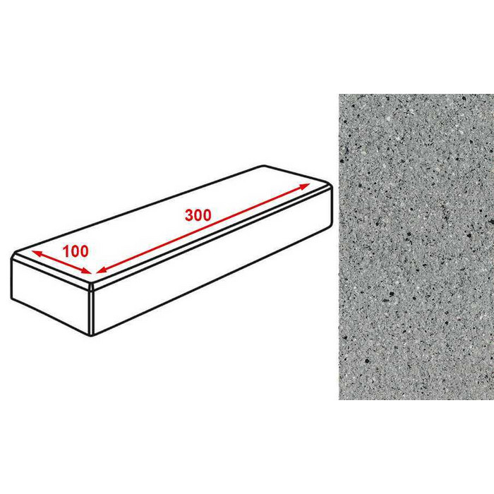 Плитка тротуарная Готика Granite FERRO, паркет, Цветок Урала 300*100*60 мм
