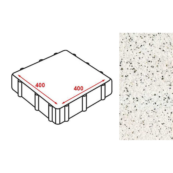 Плитка тротуарная Готика Granite FERRO, Покостовский 400*400*60 мм