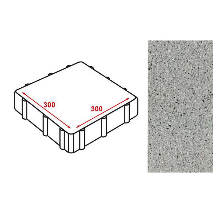 Плитка тротуарная Готика Granite FERRO, Цветок Урала 300*300*60 мм